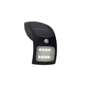Image of Solar LED Wall Light With PIR with PIR Motion Sensor Black
