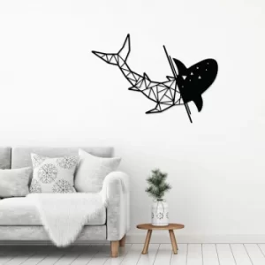 Image of Shark Black Decorative Metal Wall Accessory