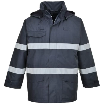 Image of Portwest - S770NARS - sz S Bizflame Rain Multi Protection Jacket - Navy