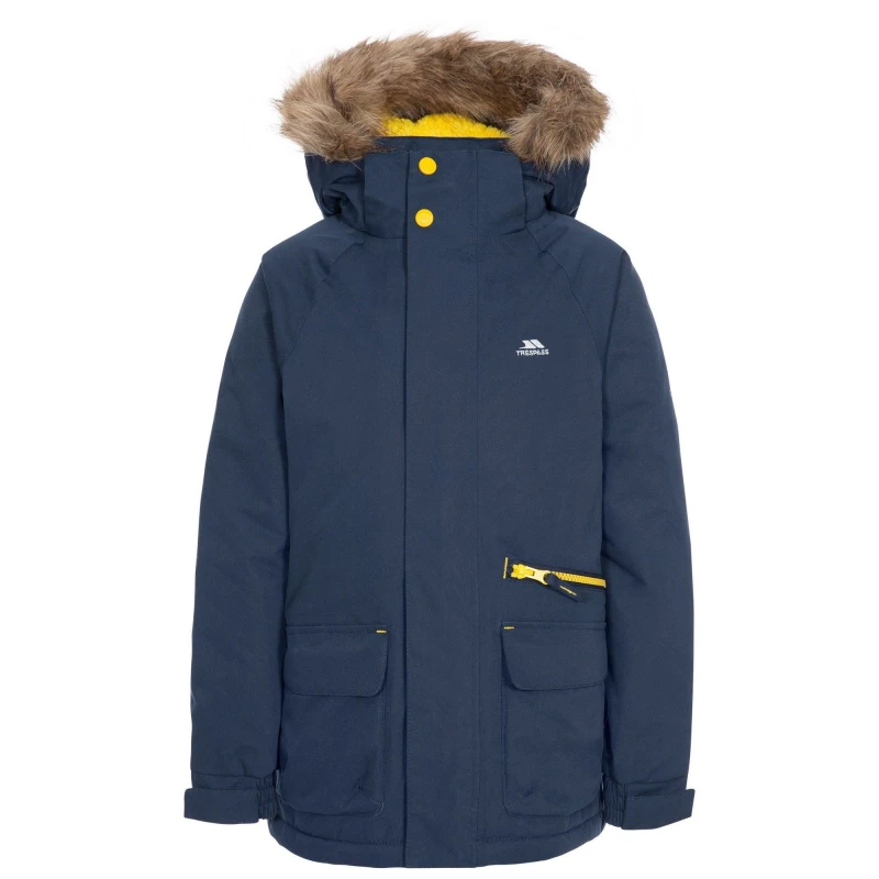 Image of Trespass Upbeat Parka in Navy Size: 2-3 Years Navy Unisex 2-3 Years