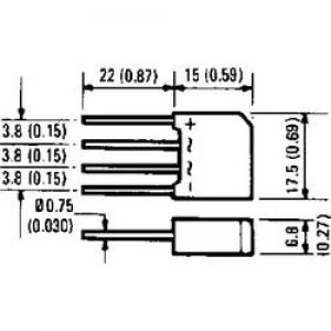 Image of Diode bridge Infineon Technologies 2KBP06 SIP 4 600 V
