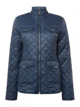 Image of Barbour Formby Quilted Short Jacket Blue