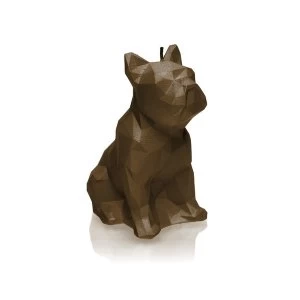 Image of Brown Low Poly Bulldog Candle