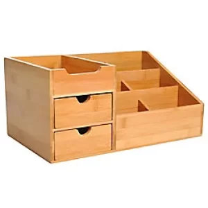 Image of Homcom Desktop Organizer Natural Wood Finish 205 x 155 cm