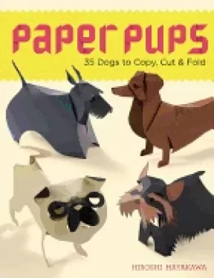 Image of paper pups 35 dogs to copy cut and fold