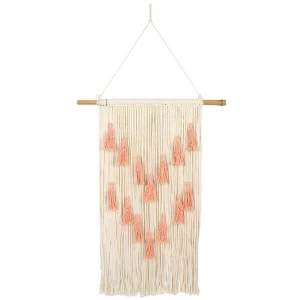 Image of Coral Wall Hanging with Tassels
