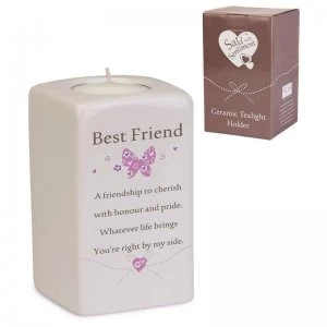 Image of Said with Sentiment Tea Light Holder - Best Friend
