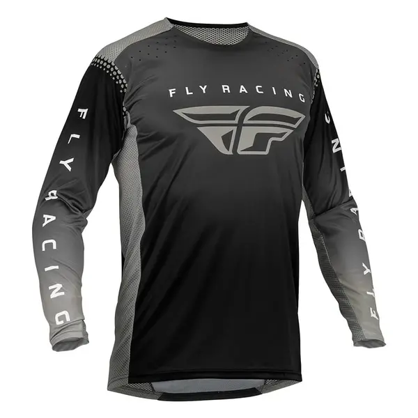Image of Fly Racing MX Jersey Lite Black Anthracite Grey Size S