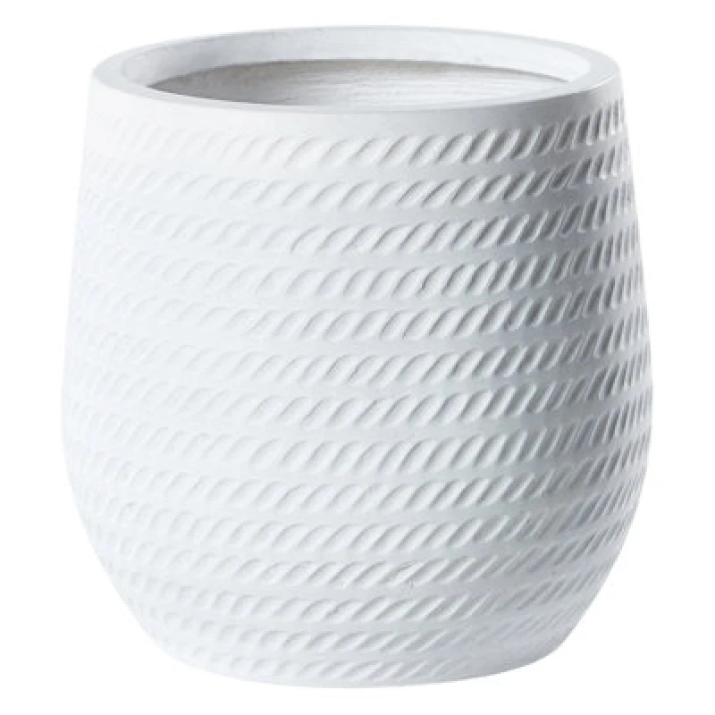 Image of Beliani Plant Pot Livadia 27cm Off-White