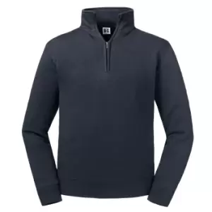 Image of Russell Mens Authentic Quarter Zip Sweatshirt (XS) (French Navy)