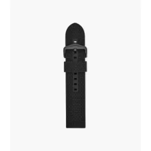 Image of Fossil Mens 22Mm Silicone Strap - Black