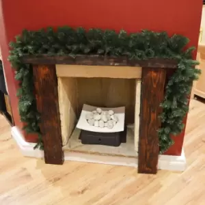 Image of Premier 270cm (9ft) x 25cm Plain Green Christmas Garland Decoration