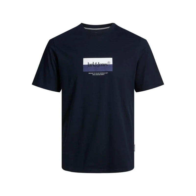 Image of jack & jones T-Shirt Jack & Jones Crew Jordalston Branding Bleu Male M