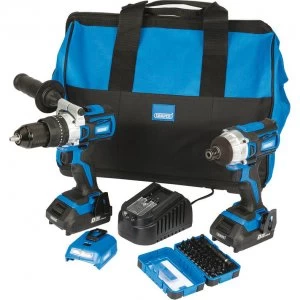 Image of Draper 4 Piece 20v D20 Cordless Fix N Go Power Tool Kit 2 x 2ah Li-ion Charger Bag & Accessories