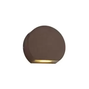 Image of Luminosa Lighting - Wall Down Lamp, 1 x 3W LED, 3000K, 270lm, IP54, Dark Brown