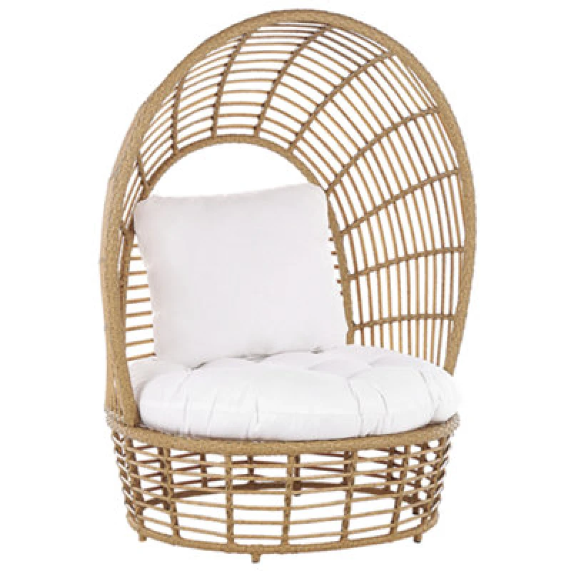 Image of Beliani Garden Armchair Lido Rattan Beige
