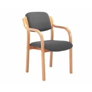 Image of TC Office Renoir Wooden Frame Armchair, Charcoal