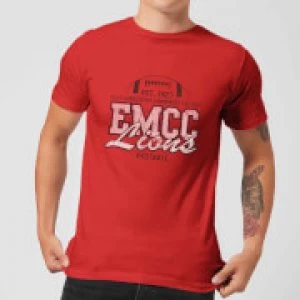 Image of East Mississippi Community College Lions Distressed Mens T-Shirt - Red - L