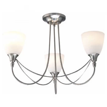 Image of Village At Home Nottingham 3-Light Ceiling Light - Chrome