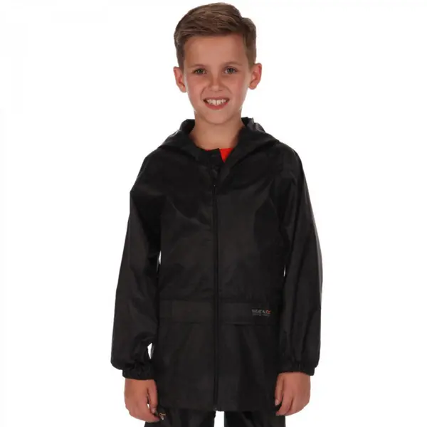 Image of Regatta Boys & Girls Kids Stormbreak Waterproof Polyester Jacket 15-16 Years Black W908-800-15