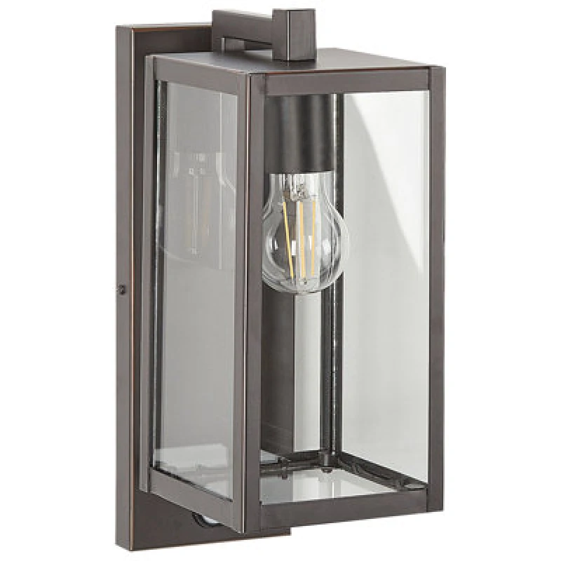 Image of Beliani Outdoor Wall Light Megget With Motion Sensor Black