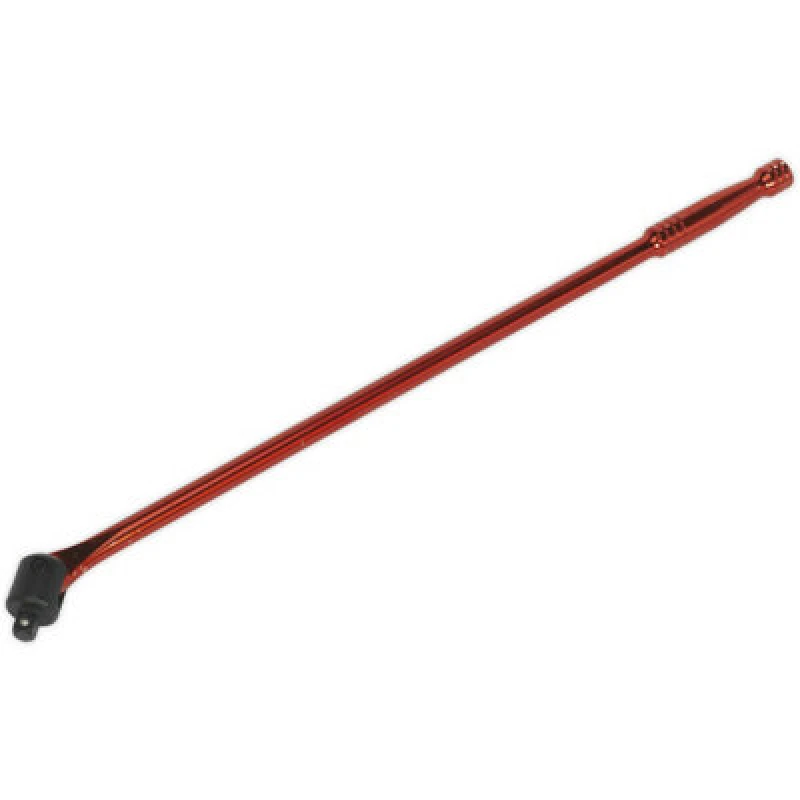 Image of Loops 600mm Breaker Pull Bar - Replaceable 1/2" Sq Drive Knuckle - Red Chrome Finish Multi