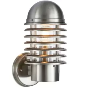 Image of IP44 Outdoor Wall Lamp Stainless Steel Round Caged Light Modern Porch Security
