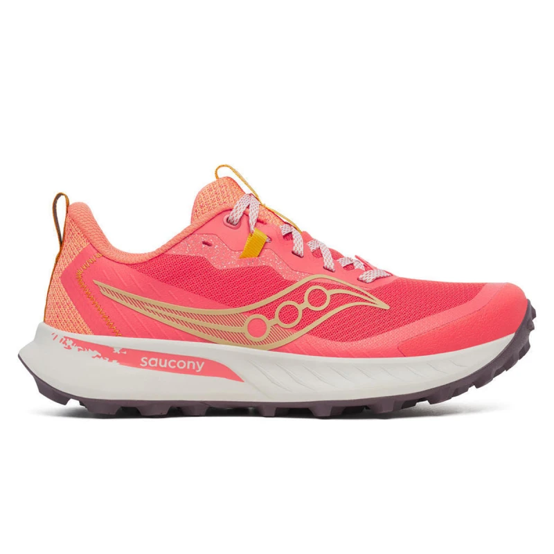 Image of Saucony Saucony Peregrine 15 Womens Coral/salmon - Pink / Standard / 6.5