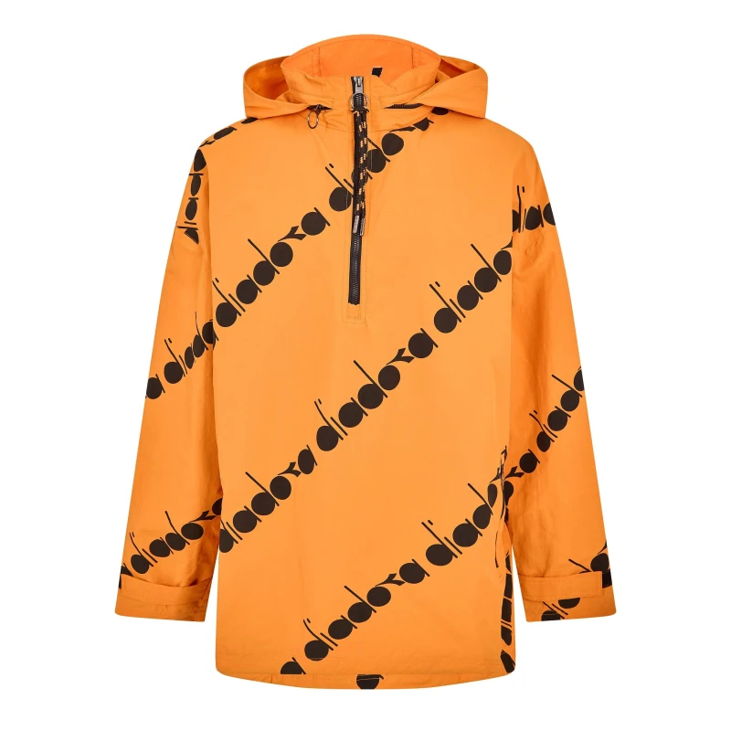 Image of Diadora Mens Anorak Rain Anorak Orange/Blk male S/M