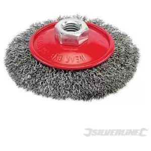 Image of Silverline - 277852) Steel Crimp Bevel Brush 100mm