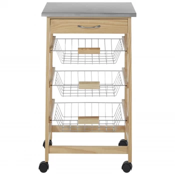 Image of Premier Stainless Steel Top Kitchen Trolley