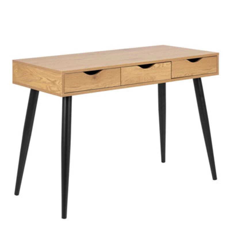 Image of Furniture To Go Neptun 3 Drawer Office Desk In Oak