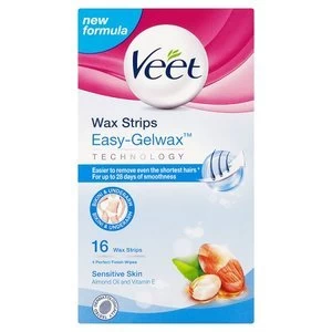 Image of Veet Bikini and Underarm Wax Strips with Easy Grip x16