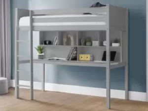 Image of Julian Bowen Titan 3ft Dove Grey Wooden High Sleeper Bed Frame