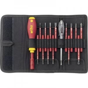Image of Wiha 2831 T7-04 VDE Interchangeable bits set 16 Piece Slot, Phillips, Pozidriv, Plus/Minus, TORX socket