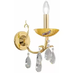 Image of Kolarz Victoria 2 Candle Wall Lamp 24 Carat Gold