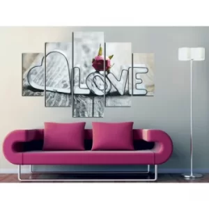 Image of ST093 Multicolor Decorative MDF Painting (5 Pieces)