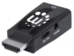 Image of Manhattan HDMI to VGA (with Audio) Converter, 1080p, Male to...