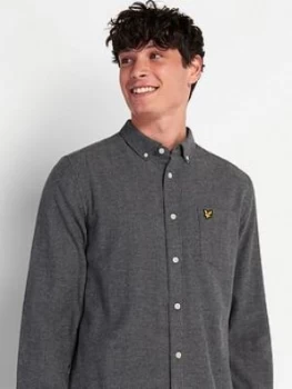 Image of Lyle & Scott Brushed Herringbone Shirt - Grey