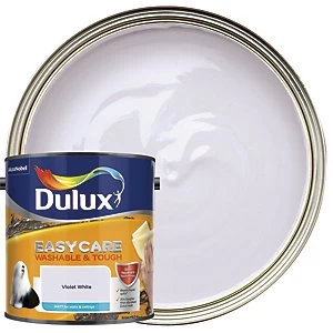 Image of Dulux Easycare Washable & Tough Violet White Matt Emulsion Paint 2.5L