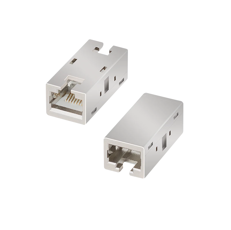 Image of LogiLink RJ45 Inline Coupler. Cat.6A. shielded. metal housing