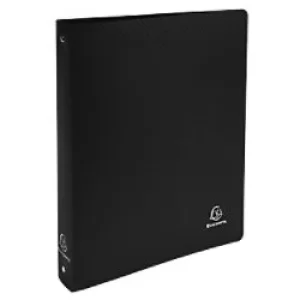 Image of Exacompta Ring Binder Opaque 512801E Polypropylene A4+ 30 mm 4 ring Black Pack of 20