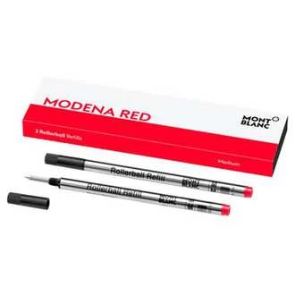 Image of Mont Blanc - 2 Rollerball Refills (m), Modena Red - Rollerball Refill - Red