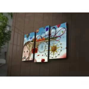 Image of 3PAT?ACT-18 Multicolor Decorative LED Lighted Canvas Painting (3 Pieces)