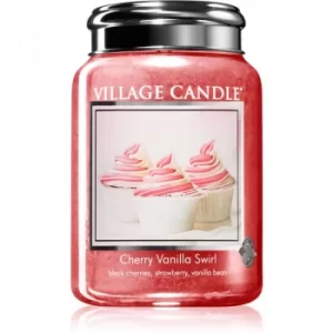 Image of Village Candle Cherry Vanilla Swirl Scented Candle 602g