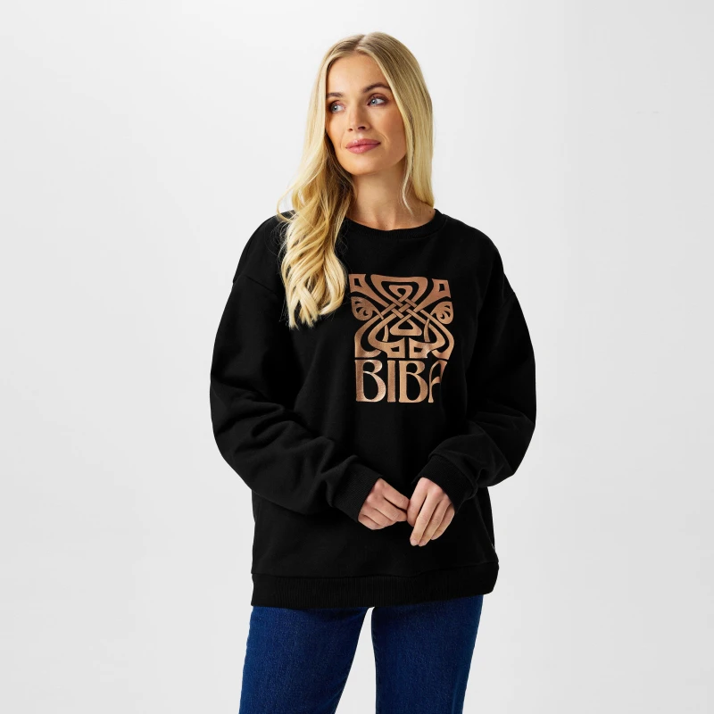 Image of Biba Logo Crew Sweatshirt - Black 8