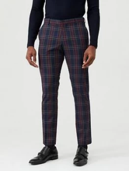 Image of Selected Homme Tartan Mylo Suit Trousers - Navy Check