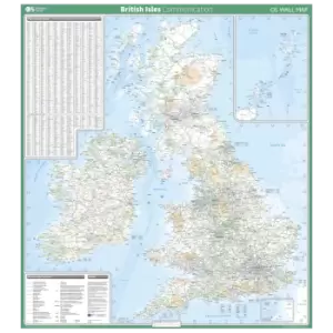 Image of British Isles - communication wall map