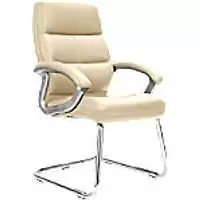 Image of Nautilus Designs Cantilever Chair Bcp/T401/Cm Non Height Adjustable Cream Chrome