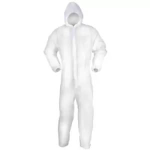 Image of Economy Disposable Coverall - Large - White - Prodec
